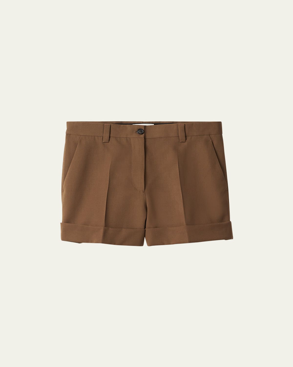 Logo Gabardine Low-Waist Bermuda Shorts