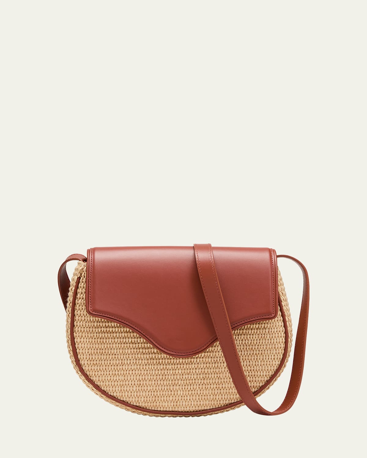 Kate Saddle Raffia Crossbody Bag