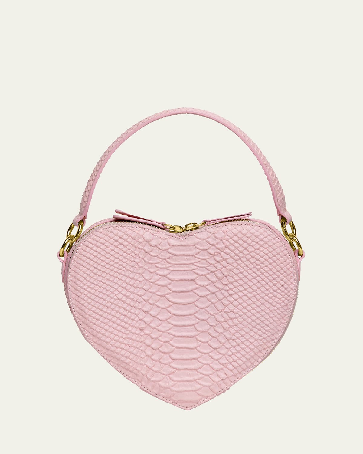 Harley Heart Python-Embossed Top-Handle Bag