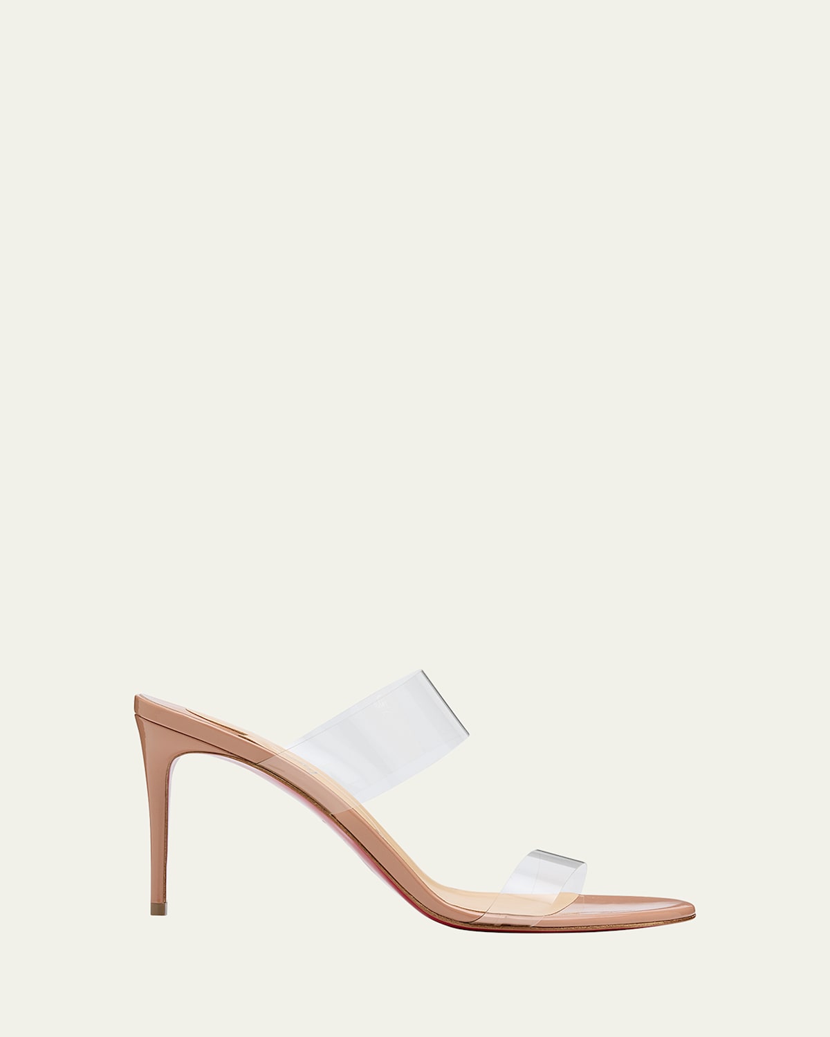 Just Nothing Clear Red Sole Slide Sandals