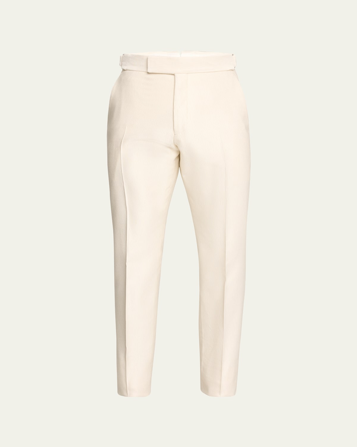 Tom Ford Men's Cannete Flat-front Trousers In Ivory