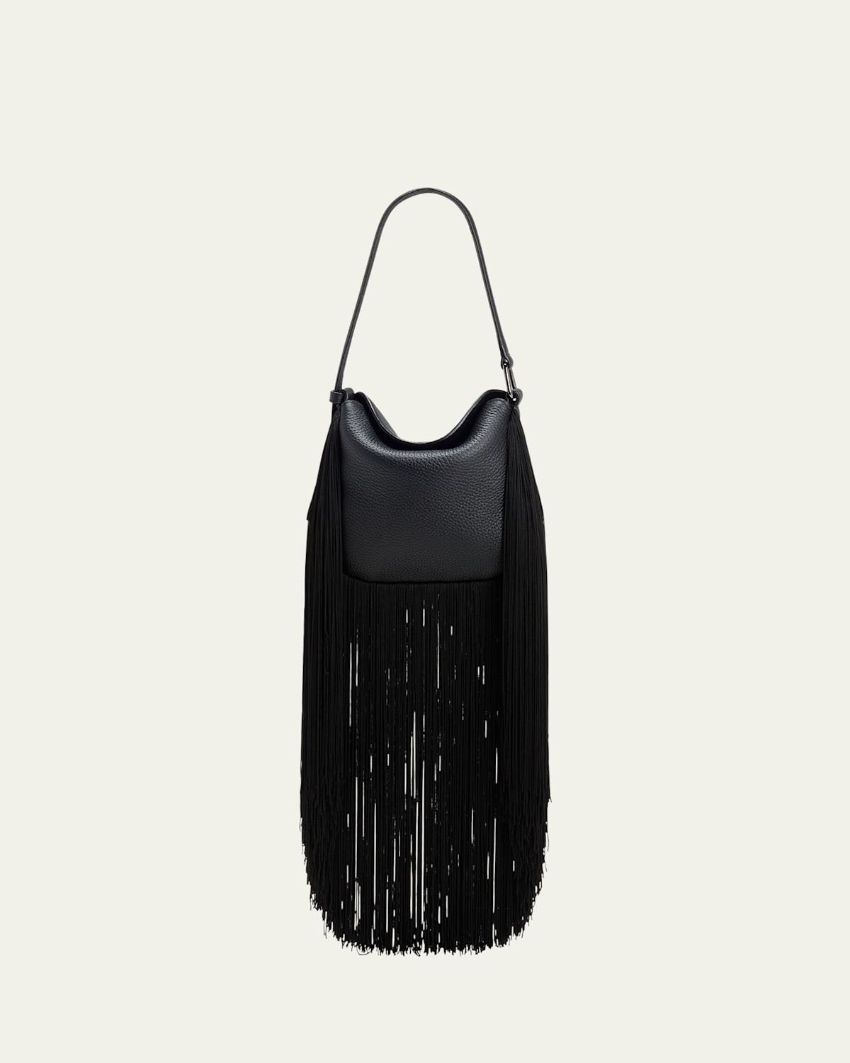 Anna Mini Fringe Leather Hobo Bag