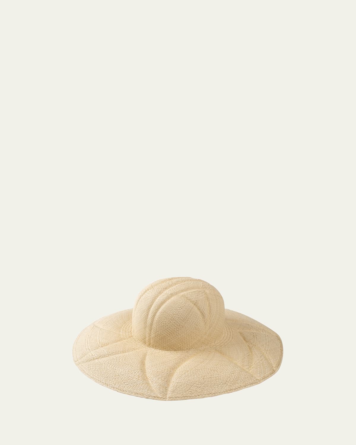 BARBISIO DALILA STRAW LARGE-BRIM HAT 