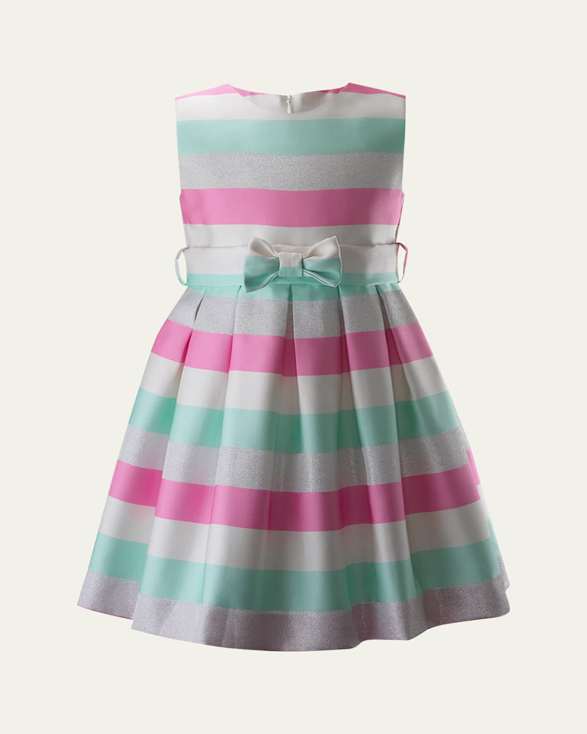 Rachel Riley Girl's Sparkle Striped Party Dress In Multi