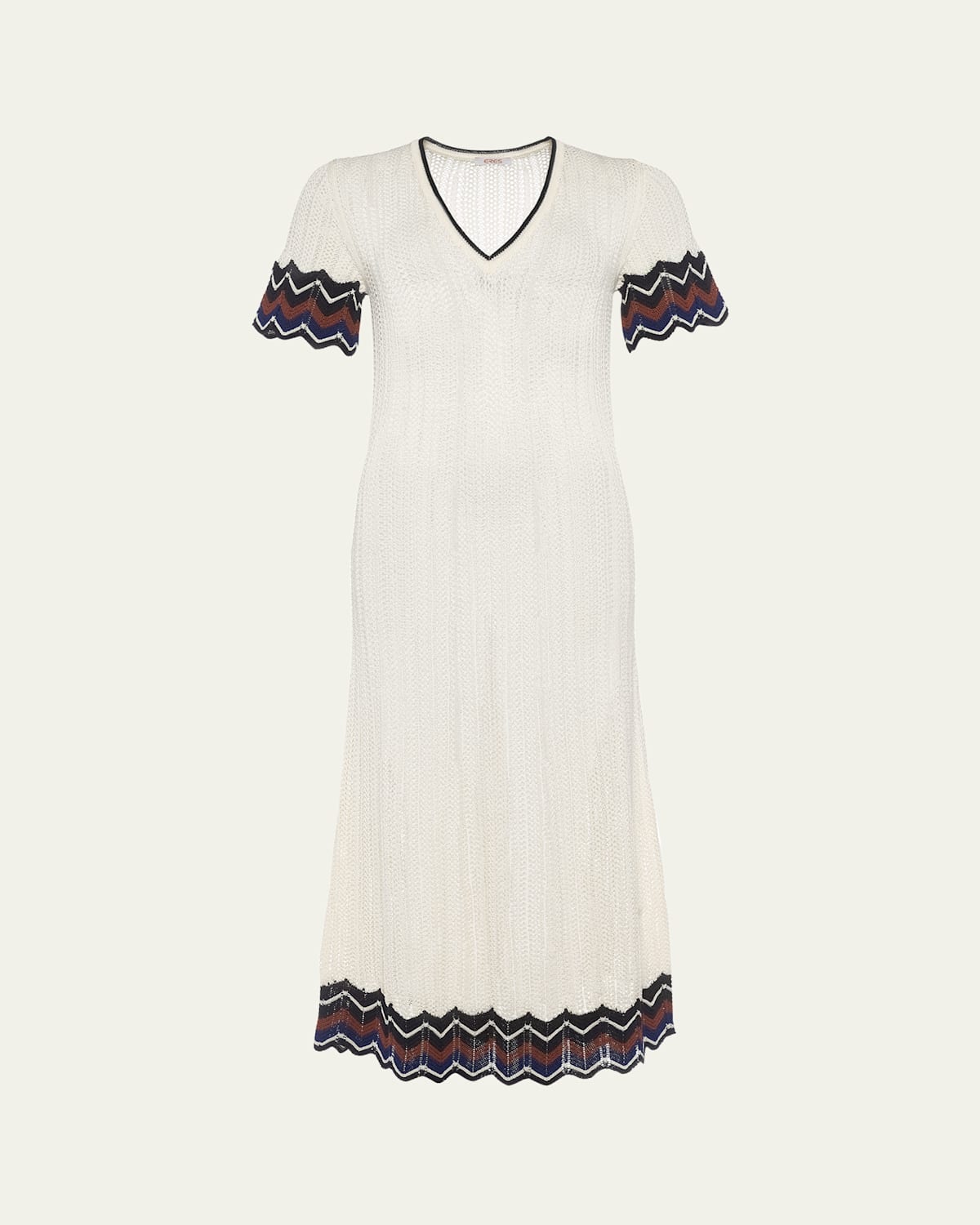 Luna Chevron Striped Knit Maxi Dress