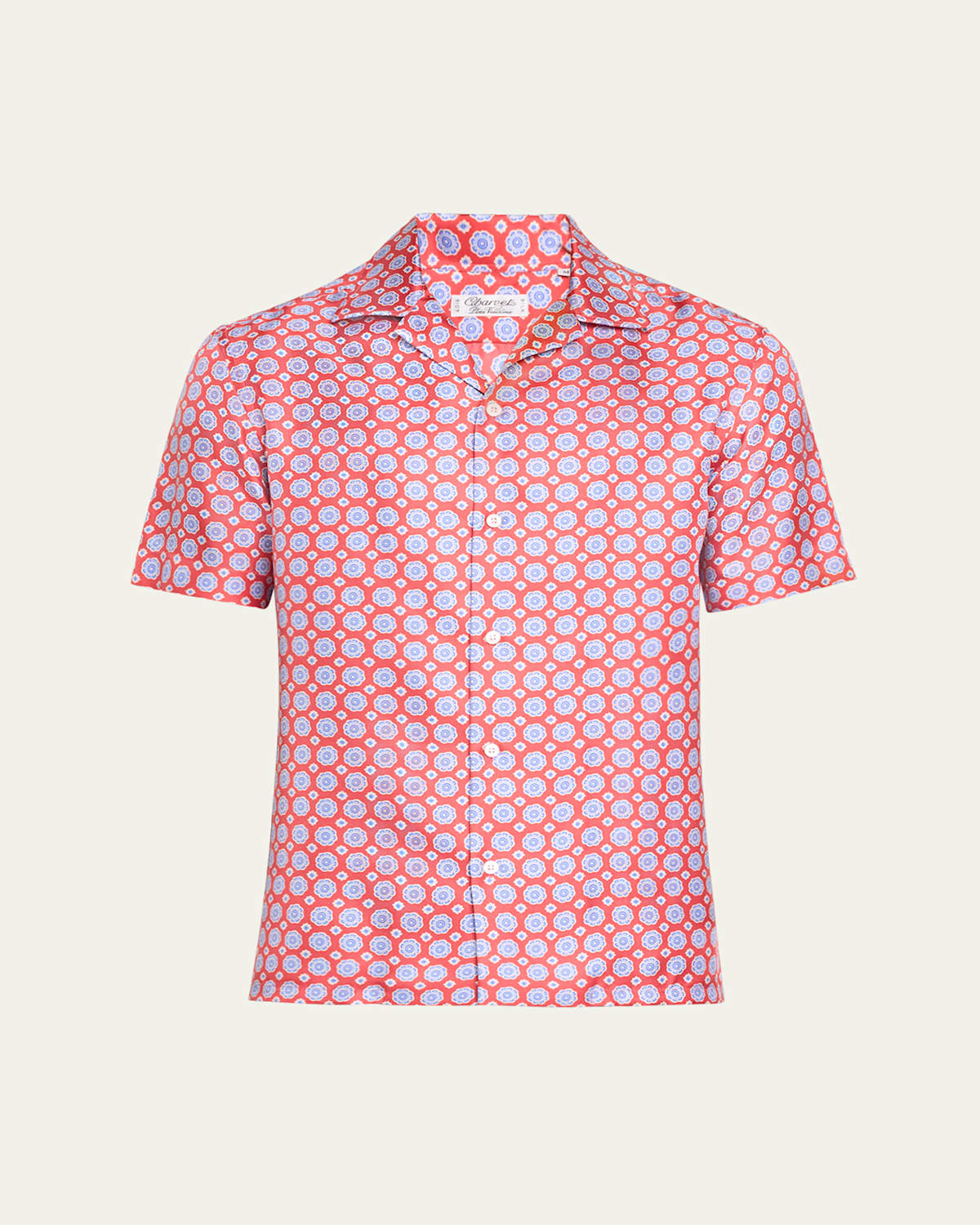Men's Silk Medallion Camp Shirt