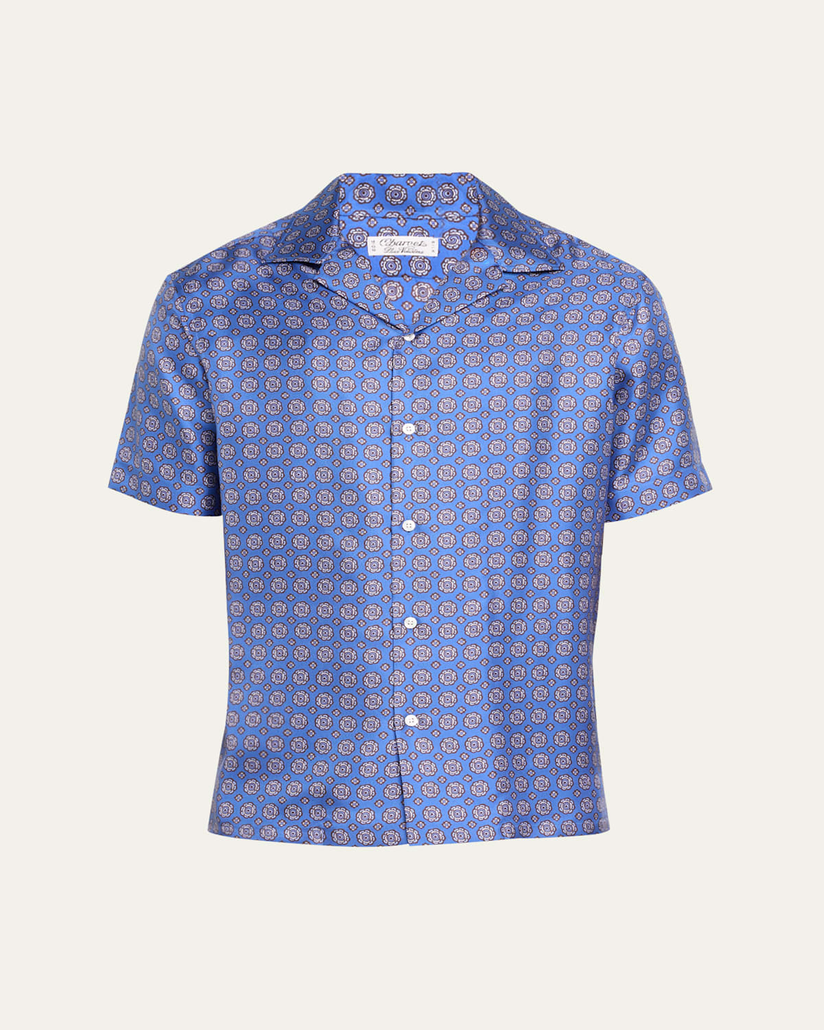 Men's Silk Medallion Camp Shirt