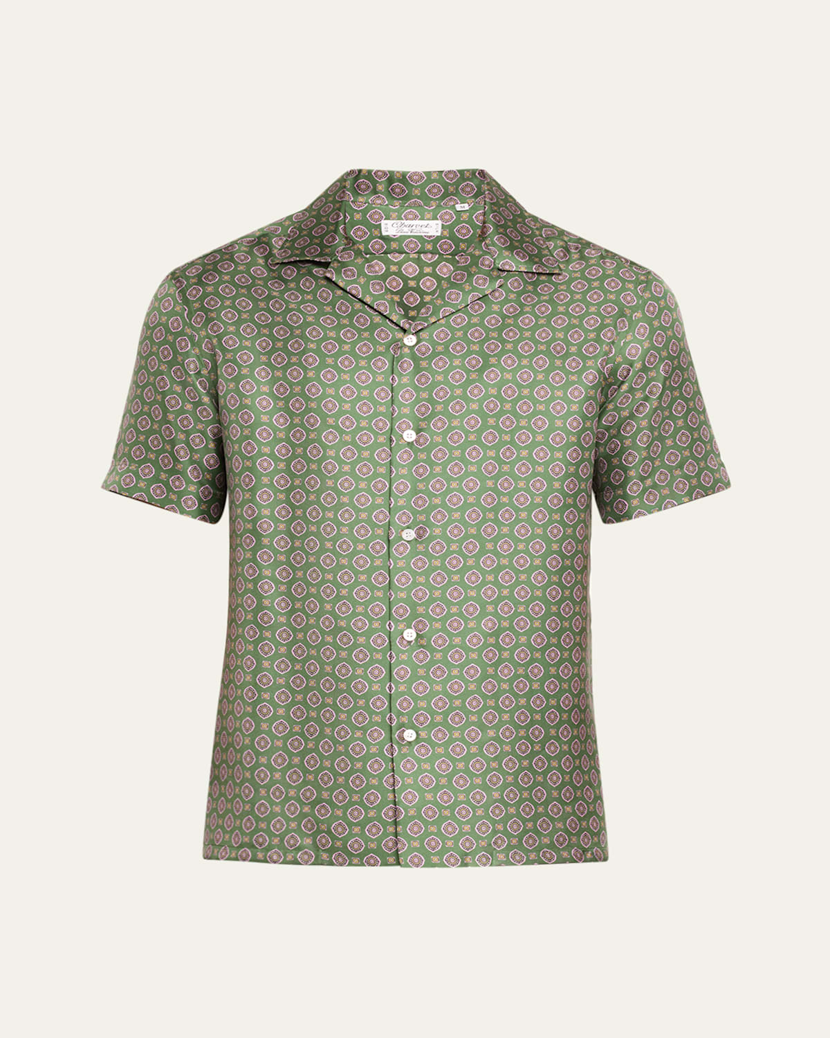 Men's Silk Floral Camp Shirt
