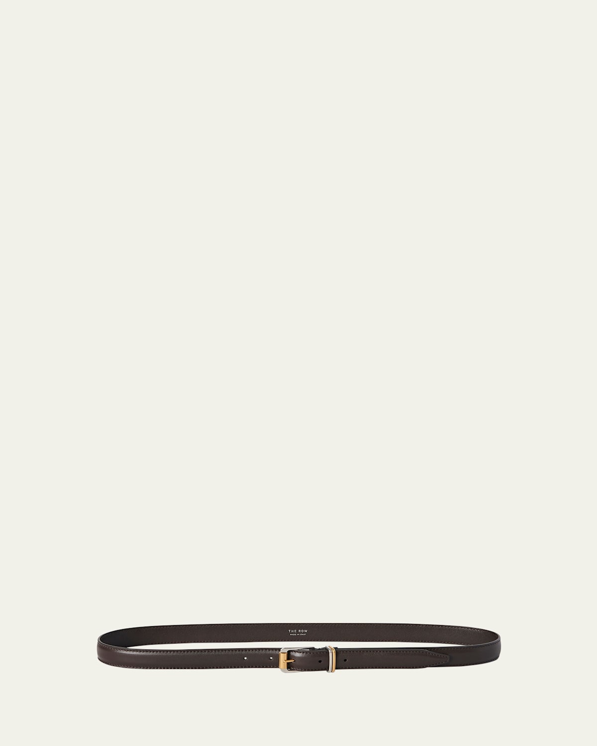 THE ROW Metallic Loop Small Leather Belt