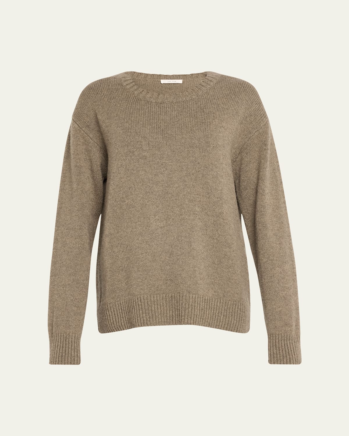 The Row Fiji Cashmere Knit Sweater In Light Grey Melange