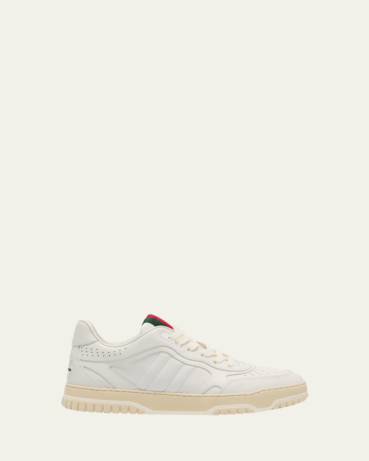 Gucci Reweb Sparrow Low-top Leather Sneakers In White