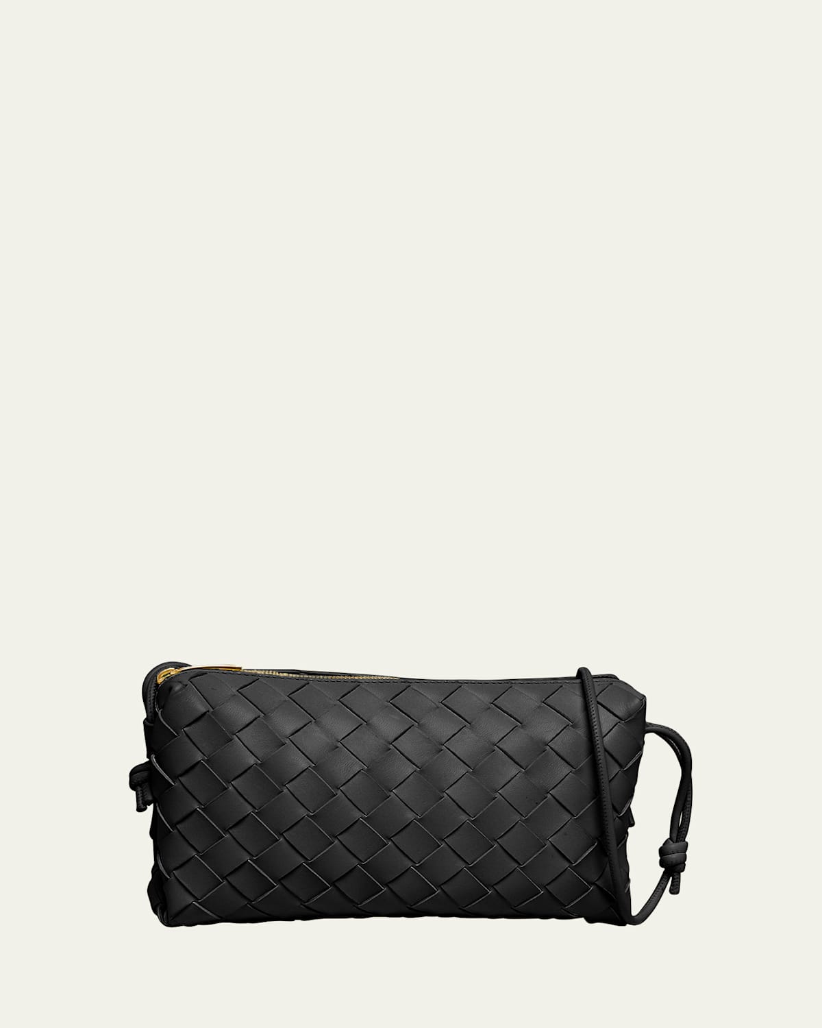 Bottega Veneta Loop Shoulder Bag In Black Gold