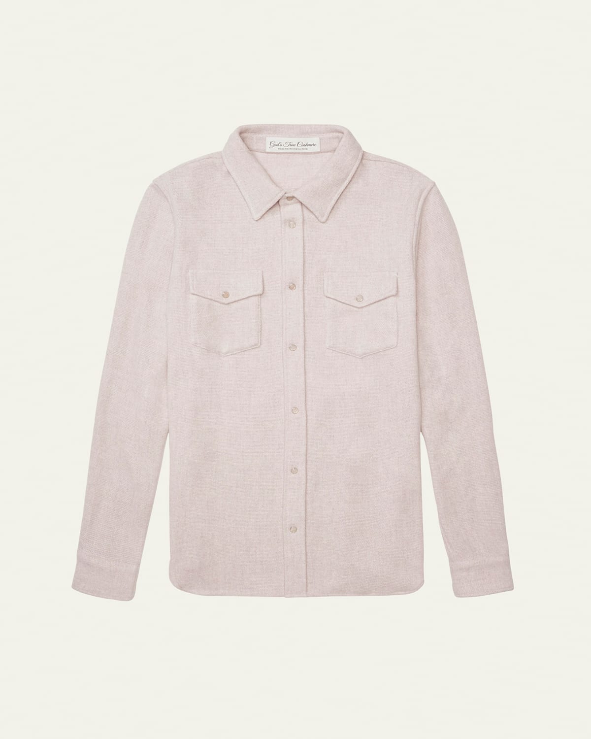 GOD'S TRUE CASHMERE MEN'S MELANGE CASHMERE SPORT SHIRT 