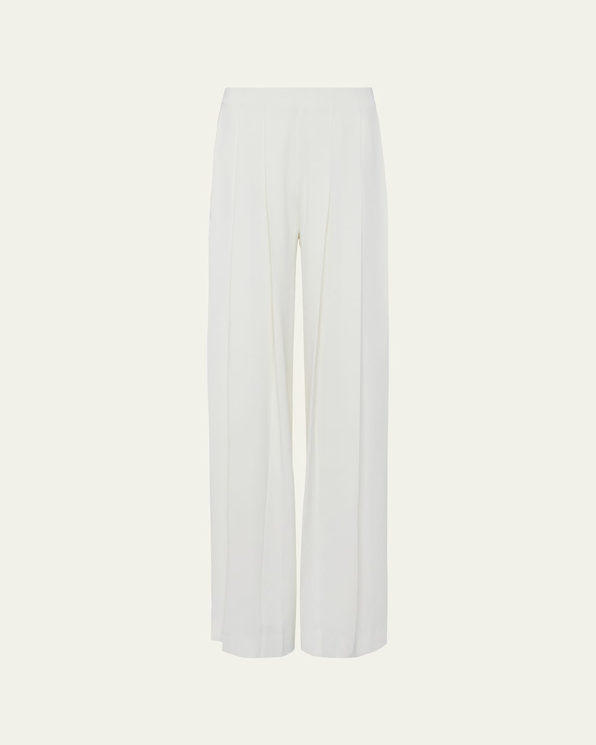 Nova Mid-Rise Wide-Leg Pleated Pants