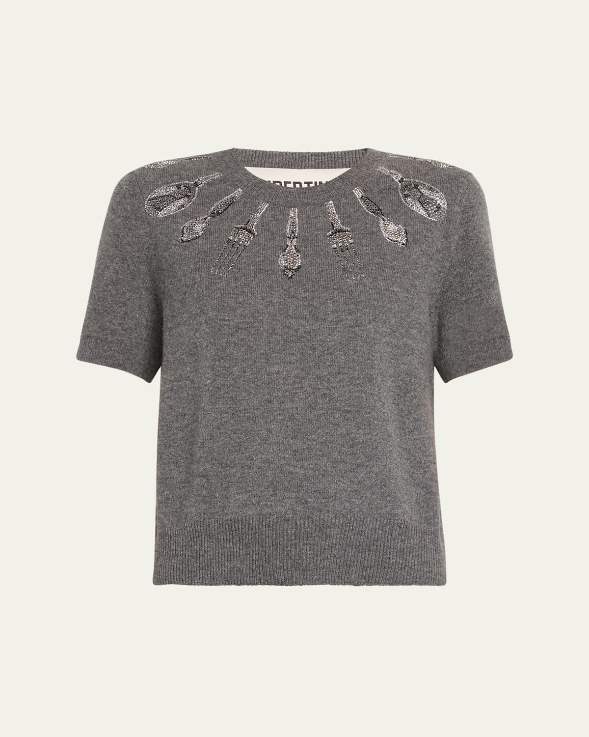 Michelin Star Cashmere Pullover with Rhinestone Detail