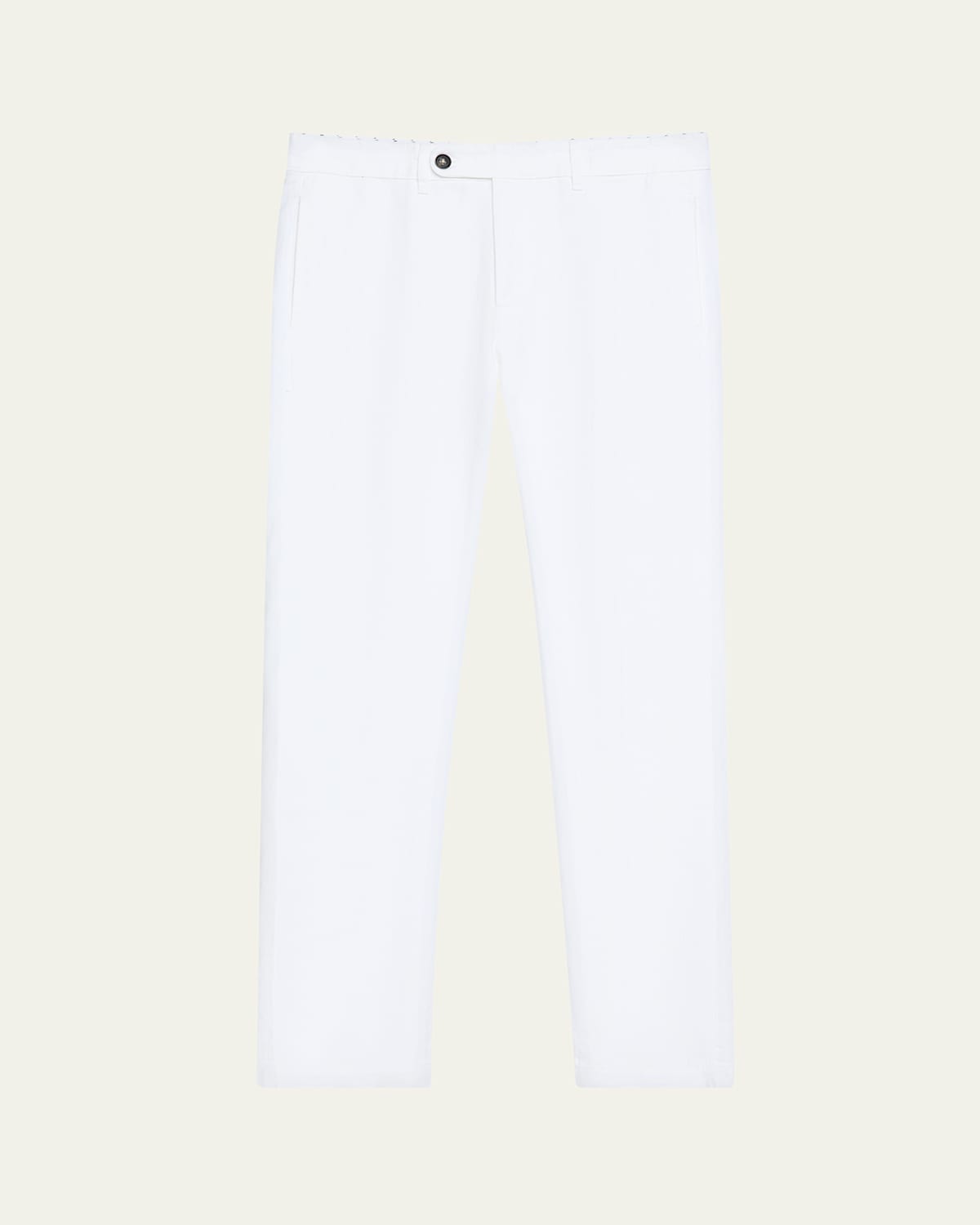 Men's Cotton-Linen Flat-Front Trousers