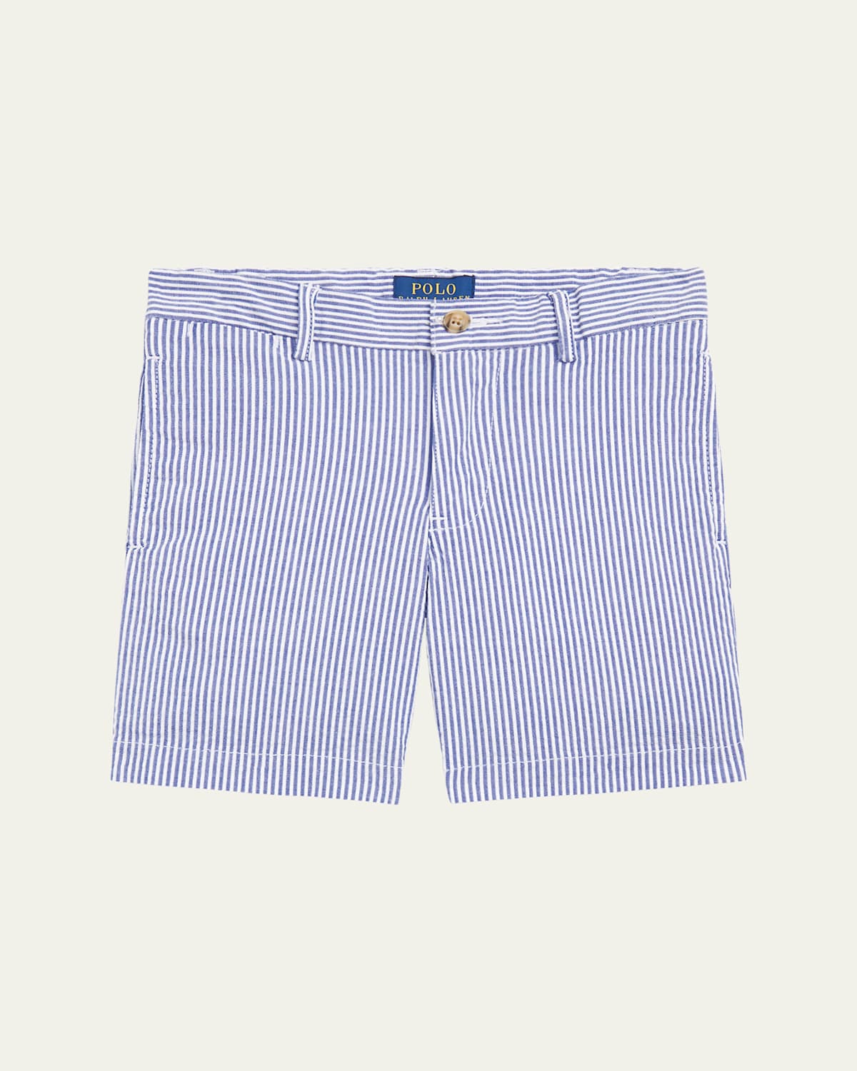 Polo Ralph Lauren Two-tone Striped Bemuda In Blue Seersucker