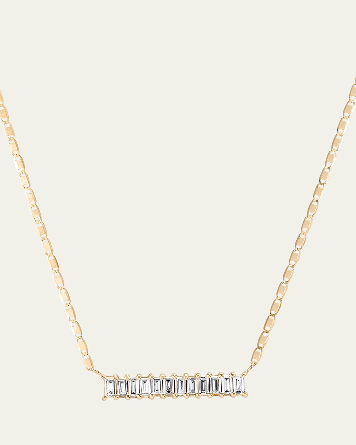 Lana 14K Gold Baguette Diamond Bar Pendant Necklace, 0.33 tcw