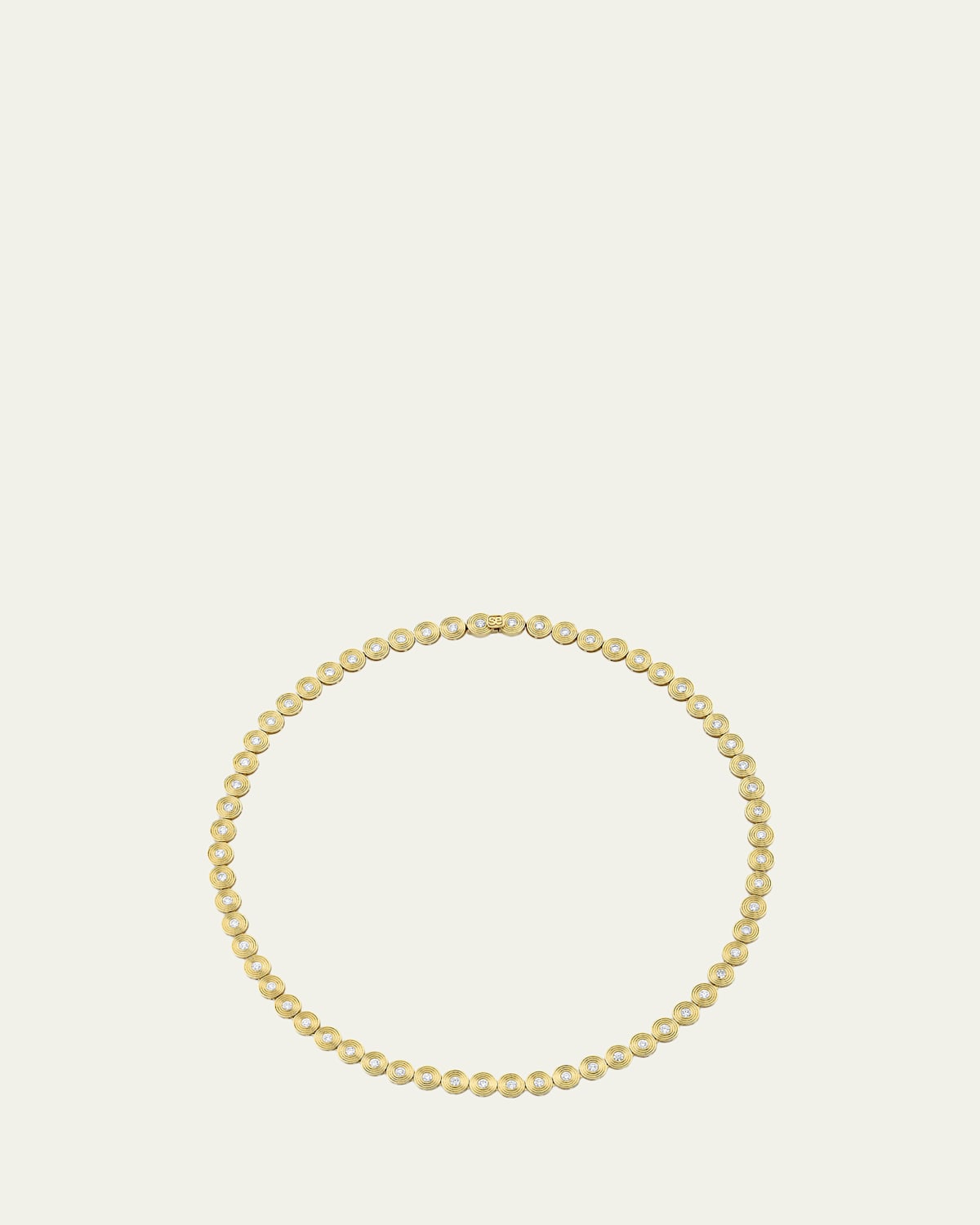 Sydney Evan 14K Gold Fluted Diamond Eternity Necklace