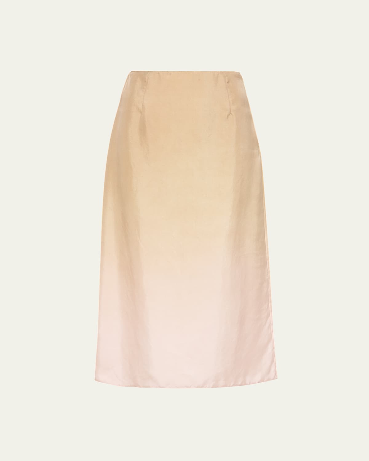 Prada Silk Midi Skirt In Corda