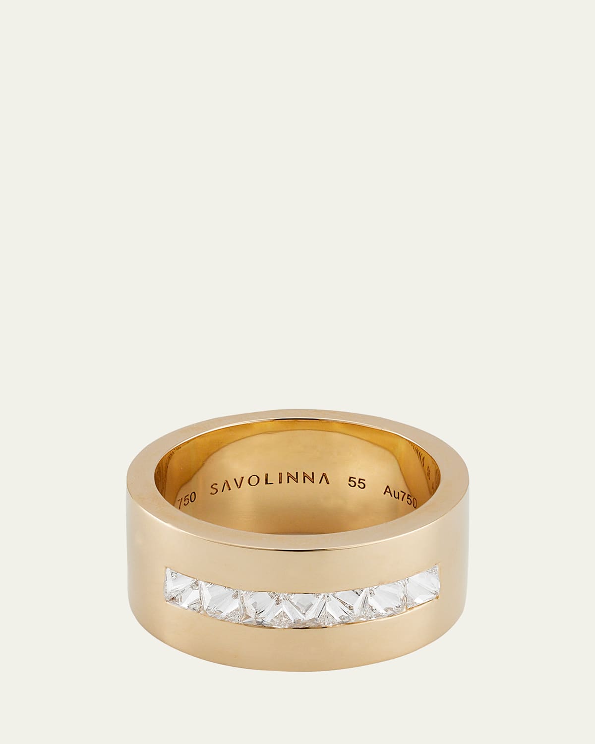 Be Spiked Diamond Row Stack Band Ring