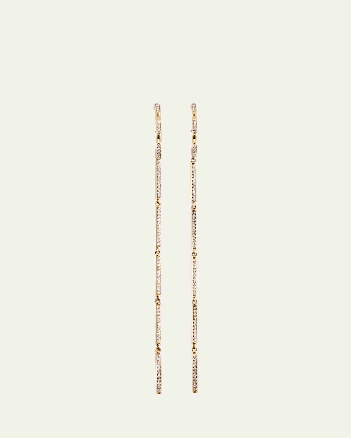 Linette Diamond Linear Huggie Earrings