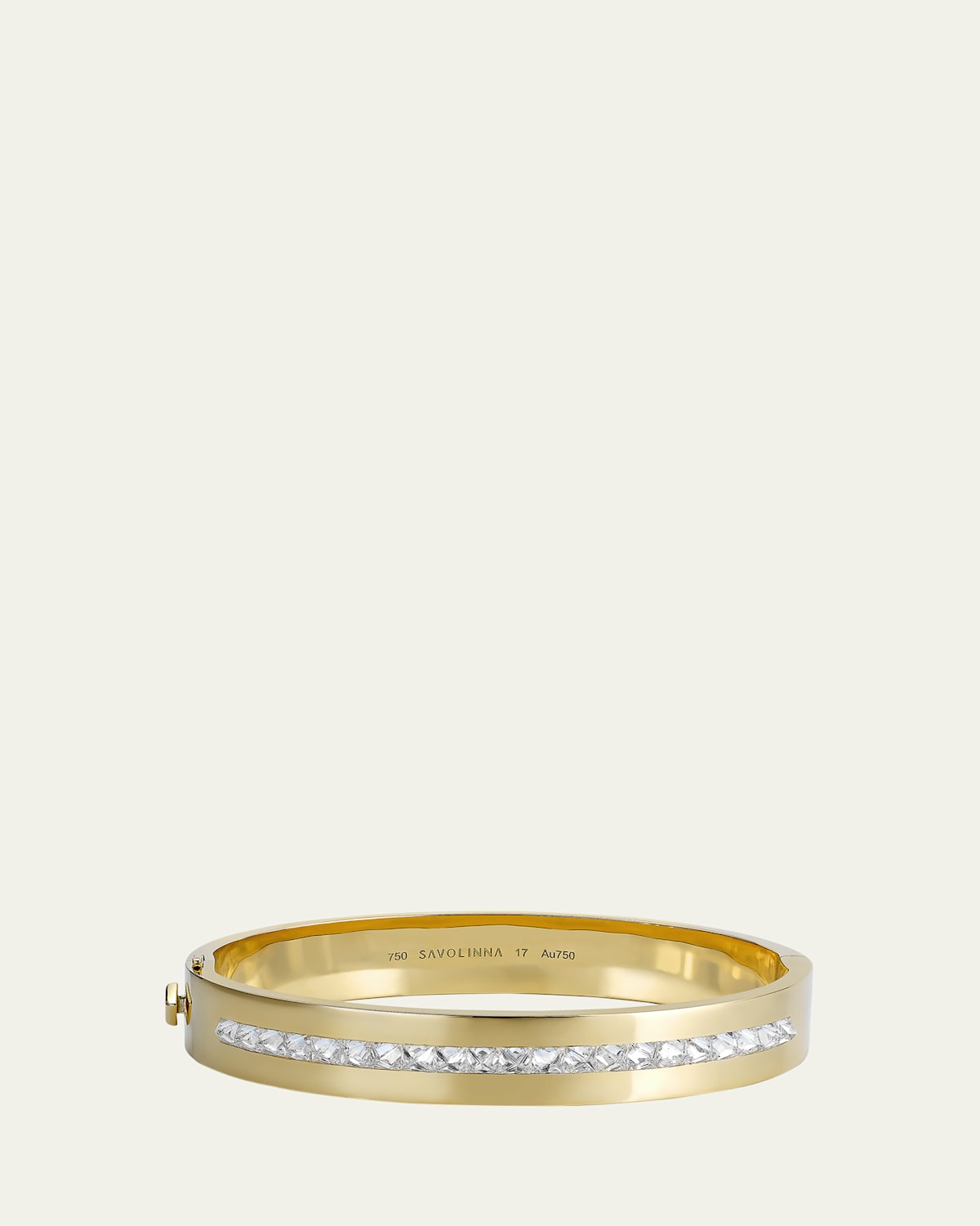 Be Spiked Single Row Diamond Bangle Bracelet