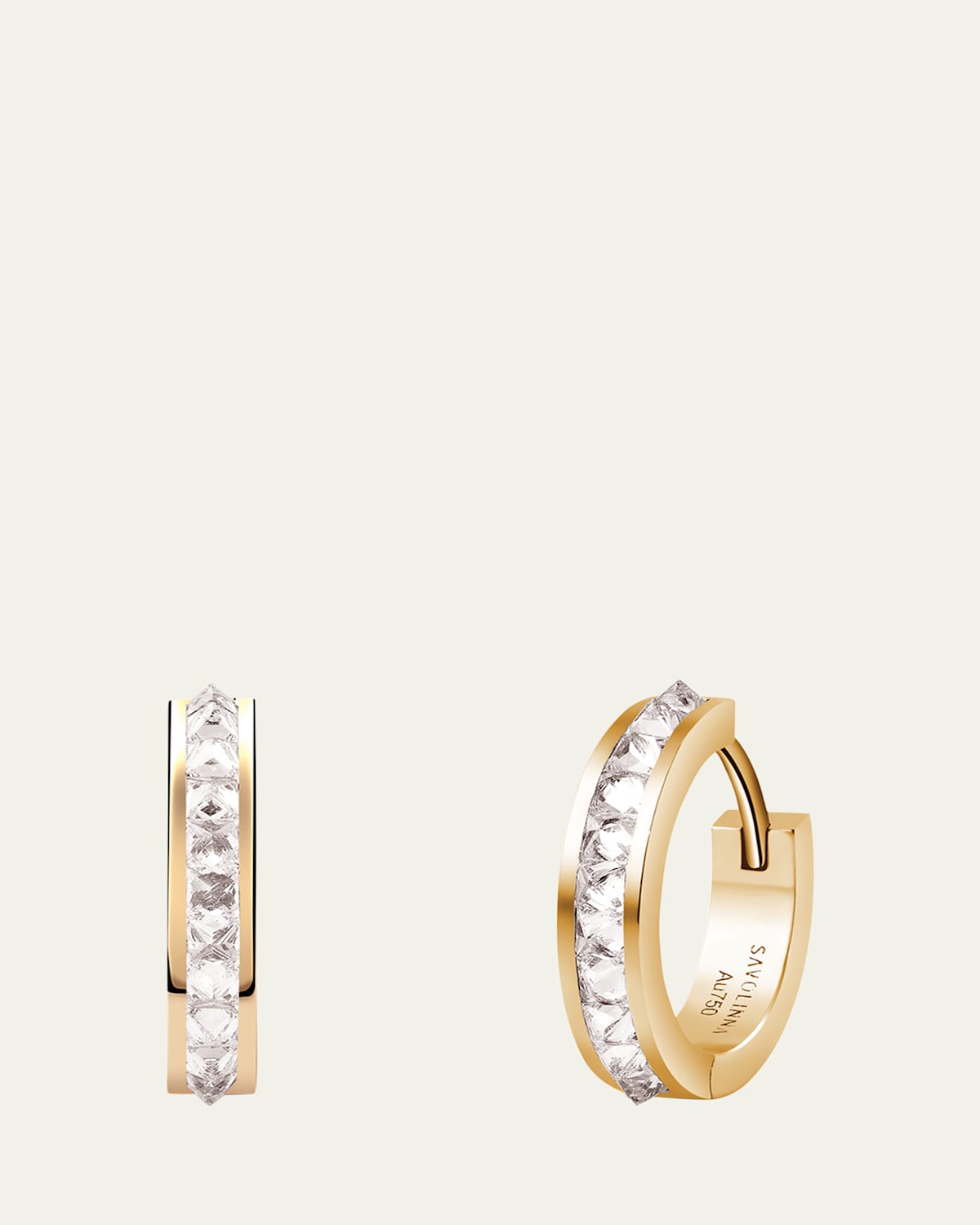 Savolinna Be Spiked Diamond Mini Huggie Hoop Earrings