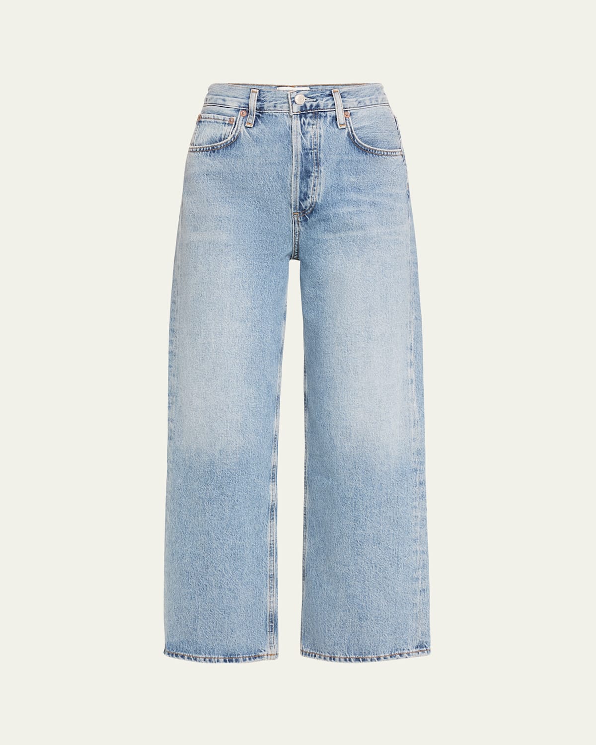 Agolde Low Curve Fray Rigid Mid-rise Barrel-leg Jeans In Disclosure Mar