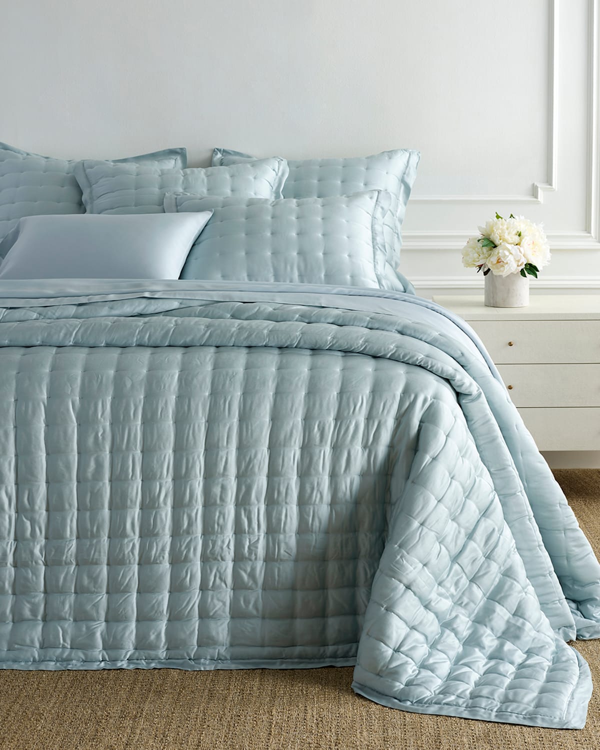 Pine Cone Hill Puff Tencel / XL Quilt, Robin's Egg Blue