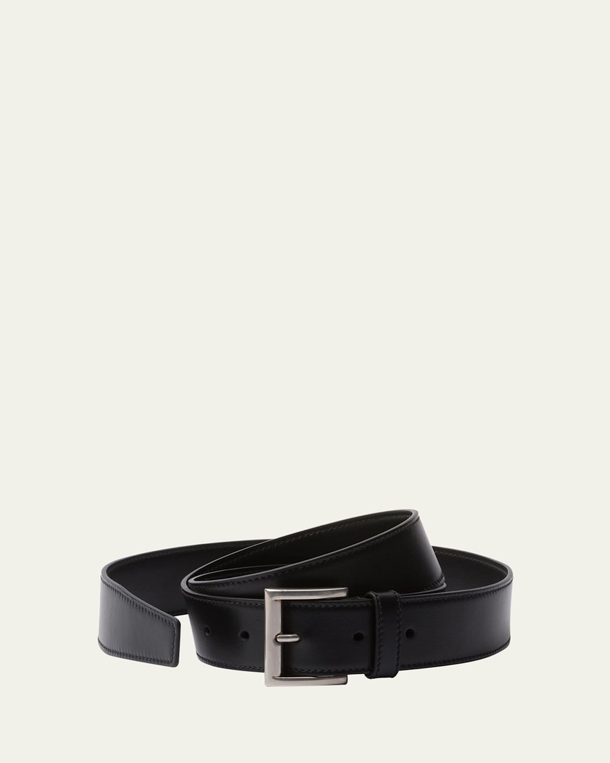 Prada Logo-engraved Buckle Leather Belt
