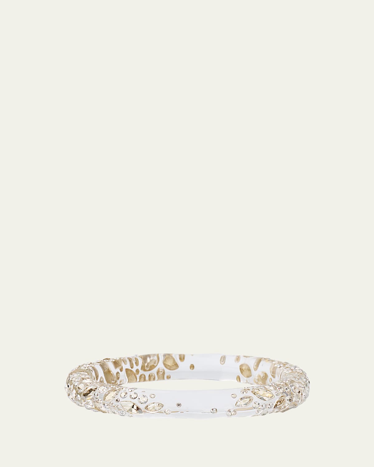 Confetti Crystal Lucite Skinny Hinge Bracelet