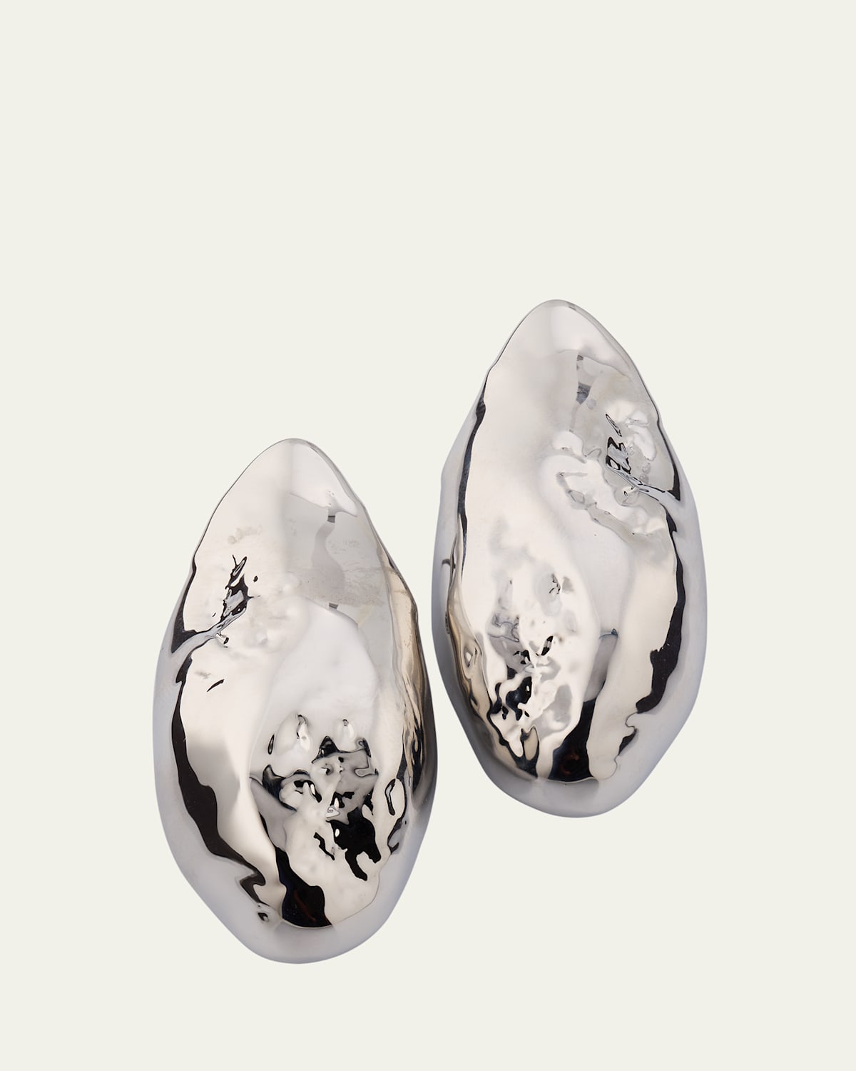 Molten Puffy Teardrop Post Earrings