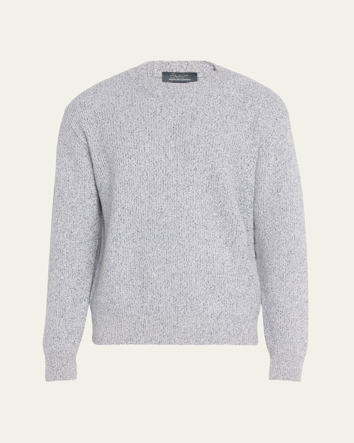 Bergdorf Goodman Men's Watercolor Twist Cashmere Crewneck Sweater In Navy