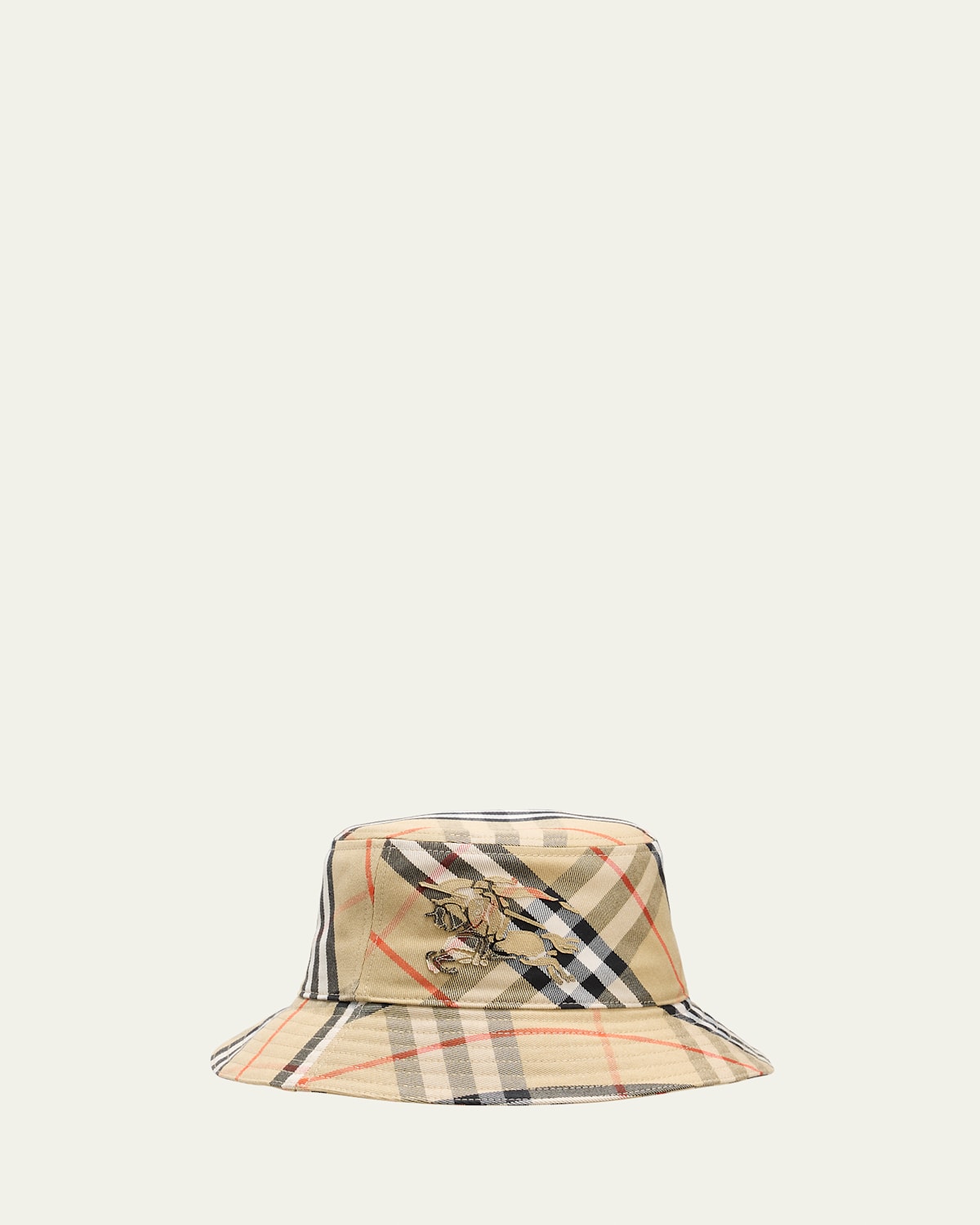 Burberry Check Bucket Hat In Sand