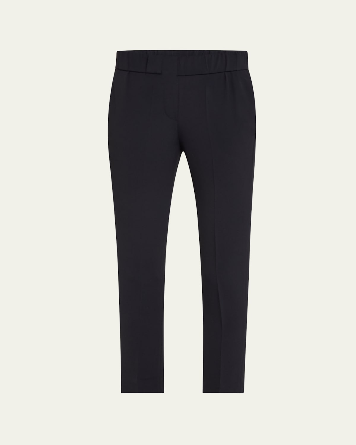 Brunello Cucinelli Pull-on Silk Crepe Pants In Blue