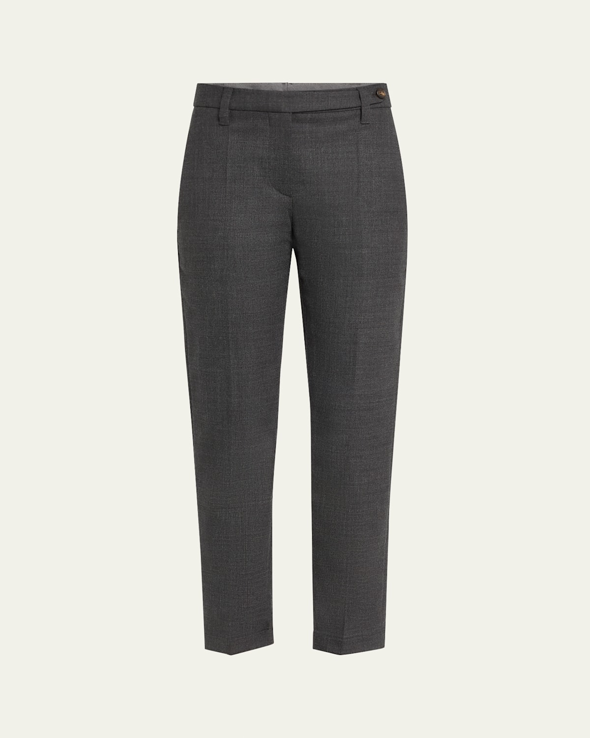 Brunello Cucinelli Grey Slouchy Trousers In Dark Grey