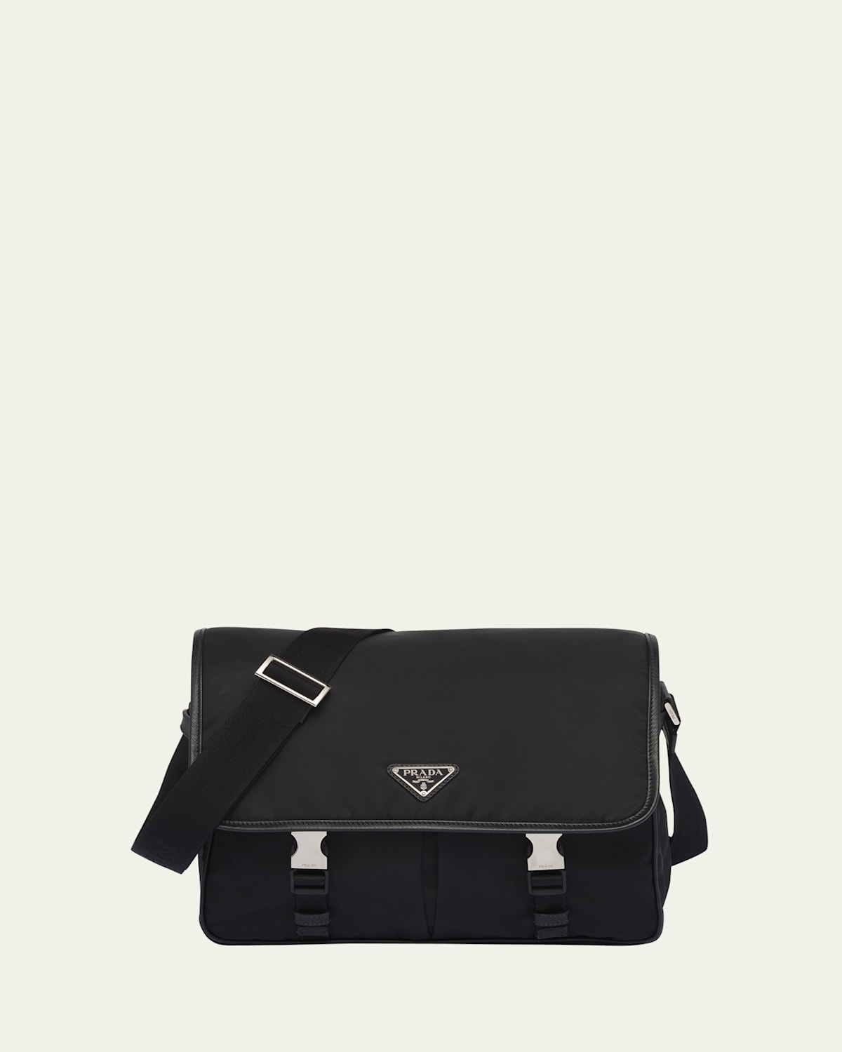 Prada Re-nylon Triangle-logo Crossbody Bag In Nero