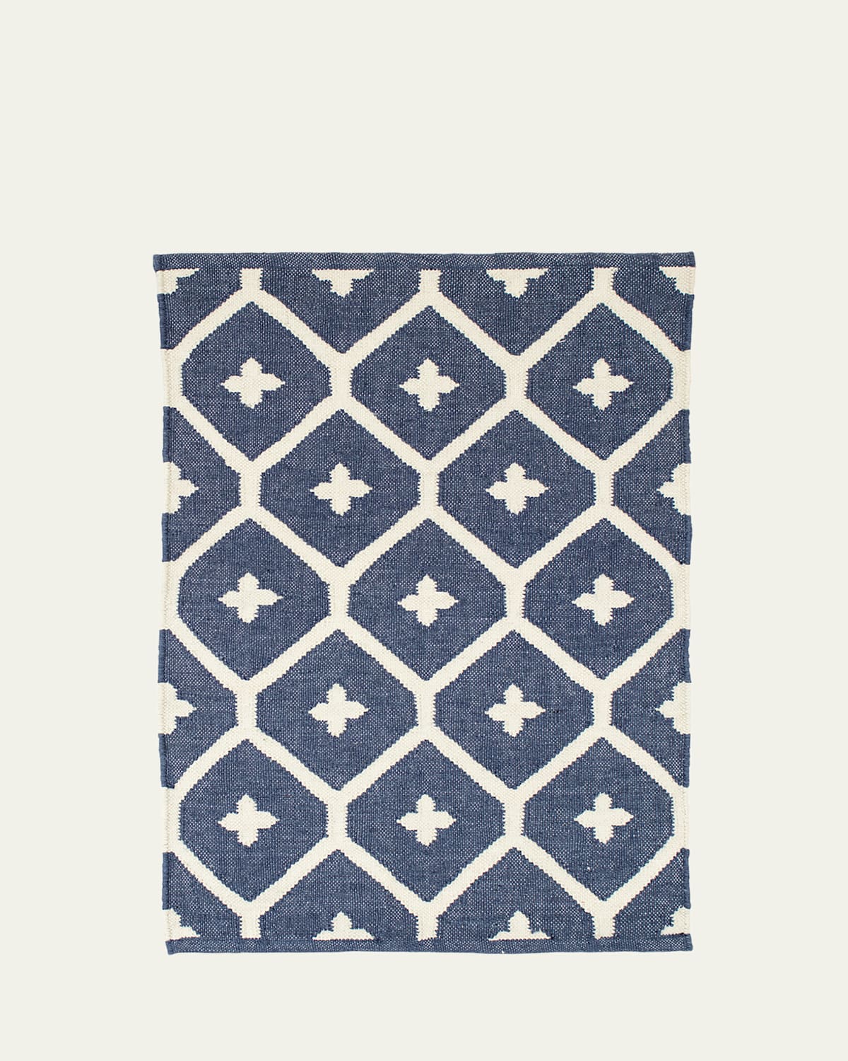 Annie Selke Elizabeth Navy Handwoven Indoor/outdoor Rug, 4' X 6' In Navy