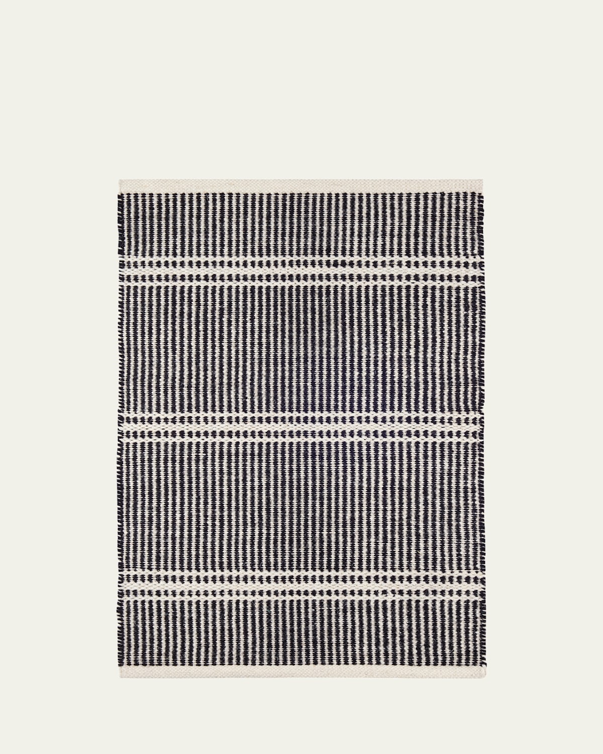 Annie Selke Malta Black/ivory Handwoven Rug, 9' X 12' In Black/ivory