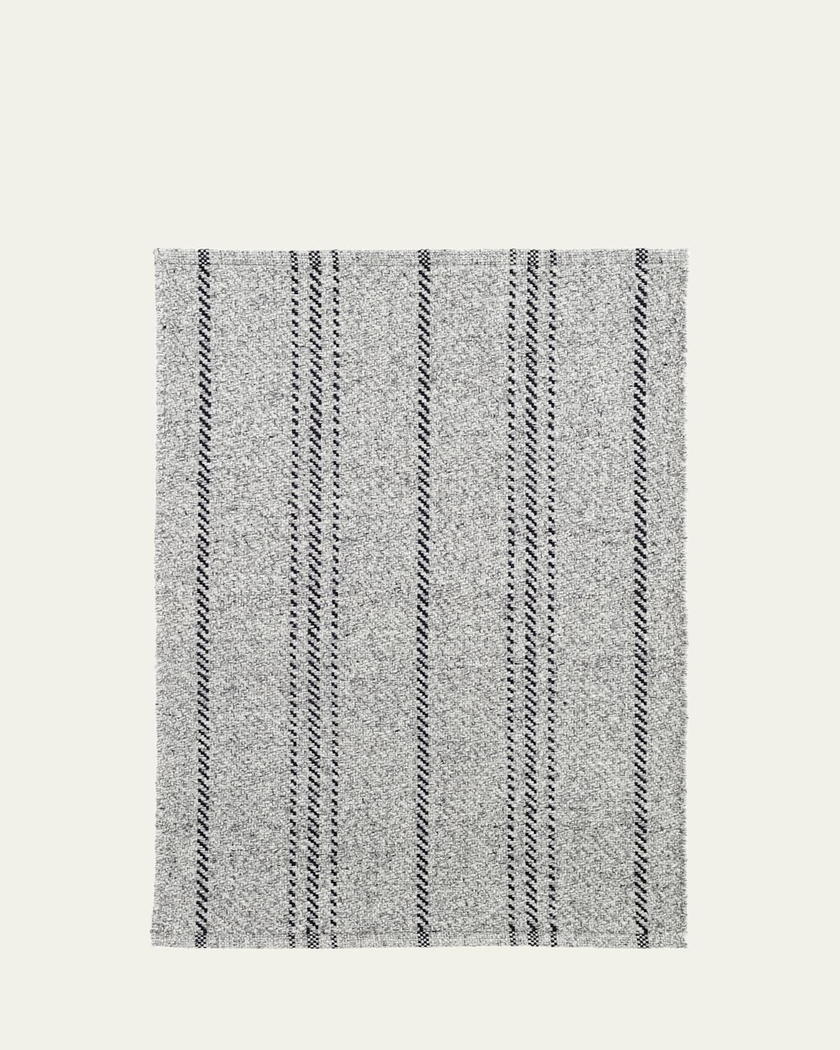 Annie Selke Melange Stripe Grey/black Handwoven Indoor/outdoor Rug, 5' X 8' In Grey/black