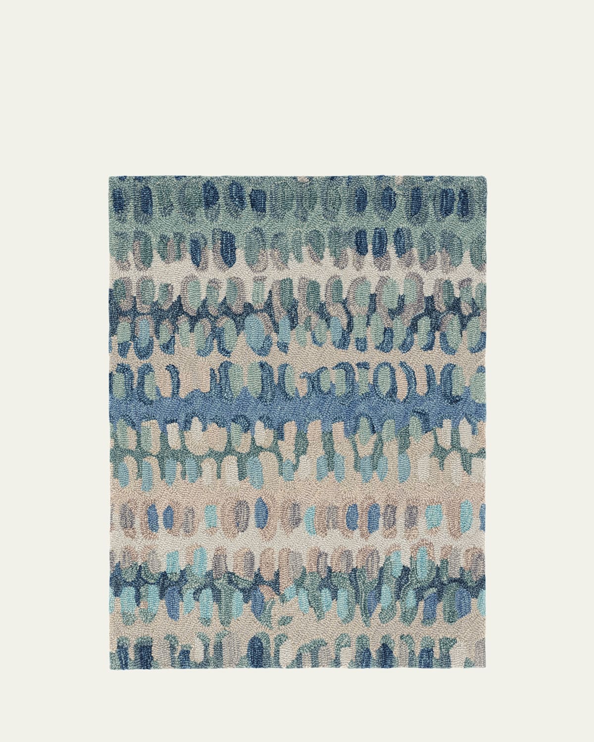 Annie Selke Paint Chip Blue Micro-hooked Rug, 8' X 10' In Blue