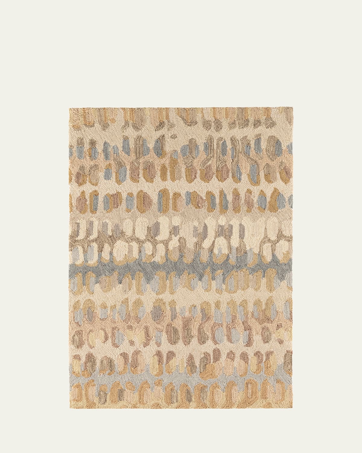 Annie Selke Paint Chip Natural Micro-Hooked Rug, 5'x 8'