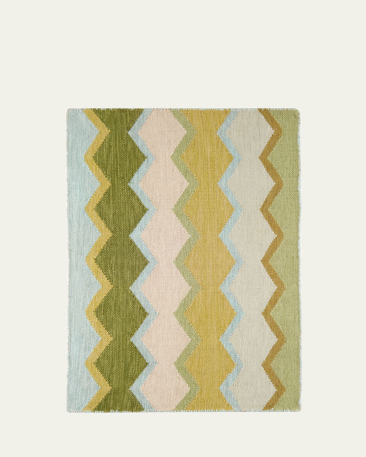 Annie Selke X Kit Kemp Safety Net Green Handwoven Indoor/outdoor Rug, 5' X 8' In Green