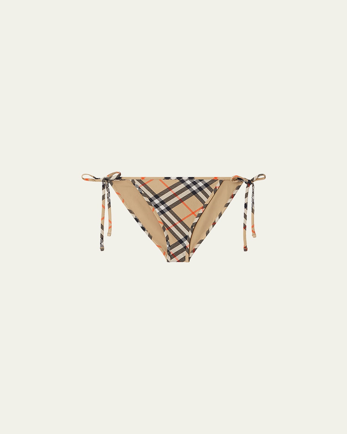 Burberry Check-pattern Bikini Briefs In Sand Ip Check