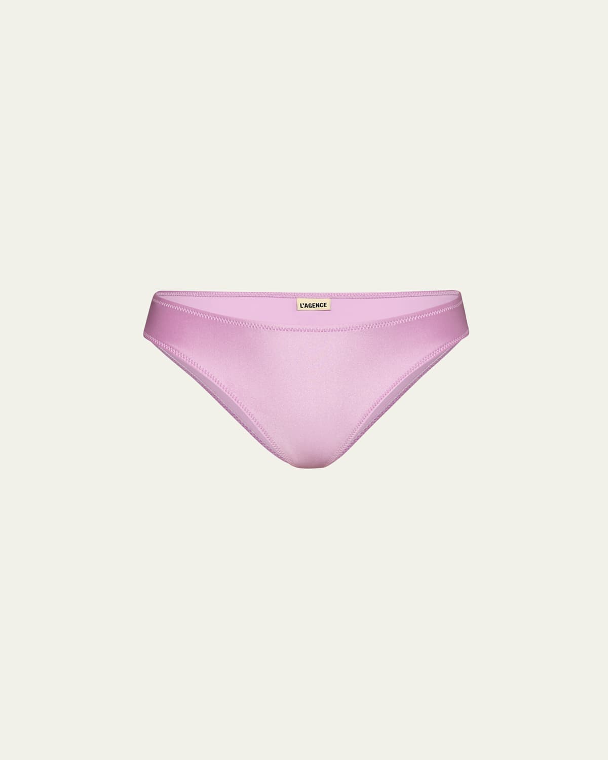 L'agence Nicole Solid Classic Bikini Bottoms In Light Violet