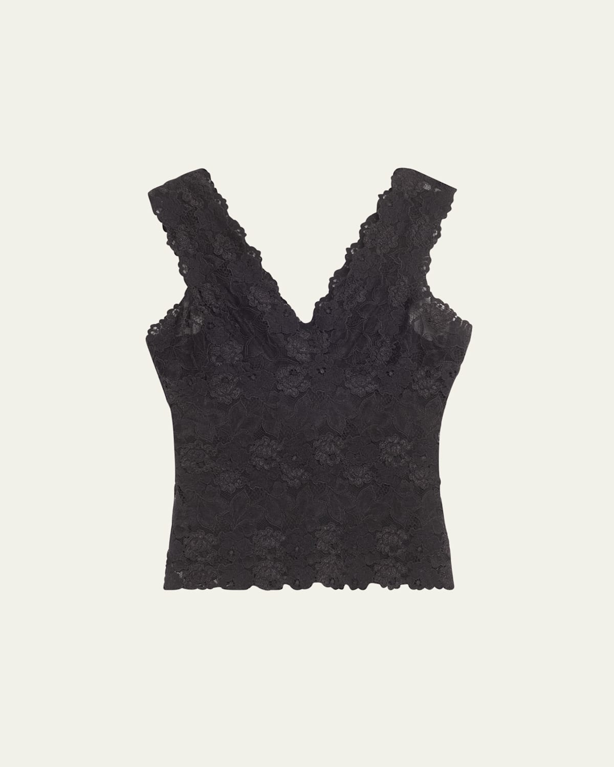 V-Neck Floral Lace Tank