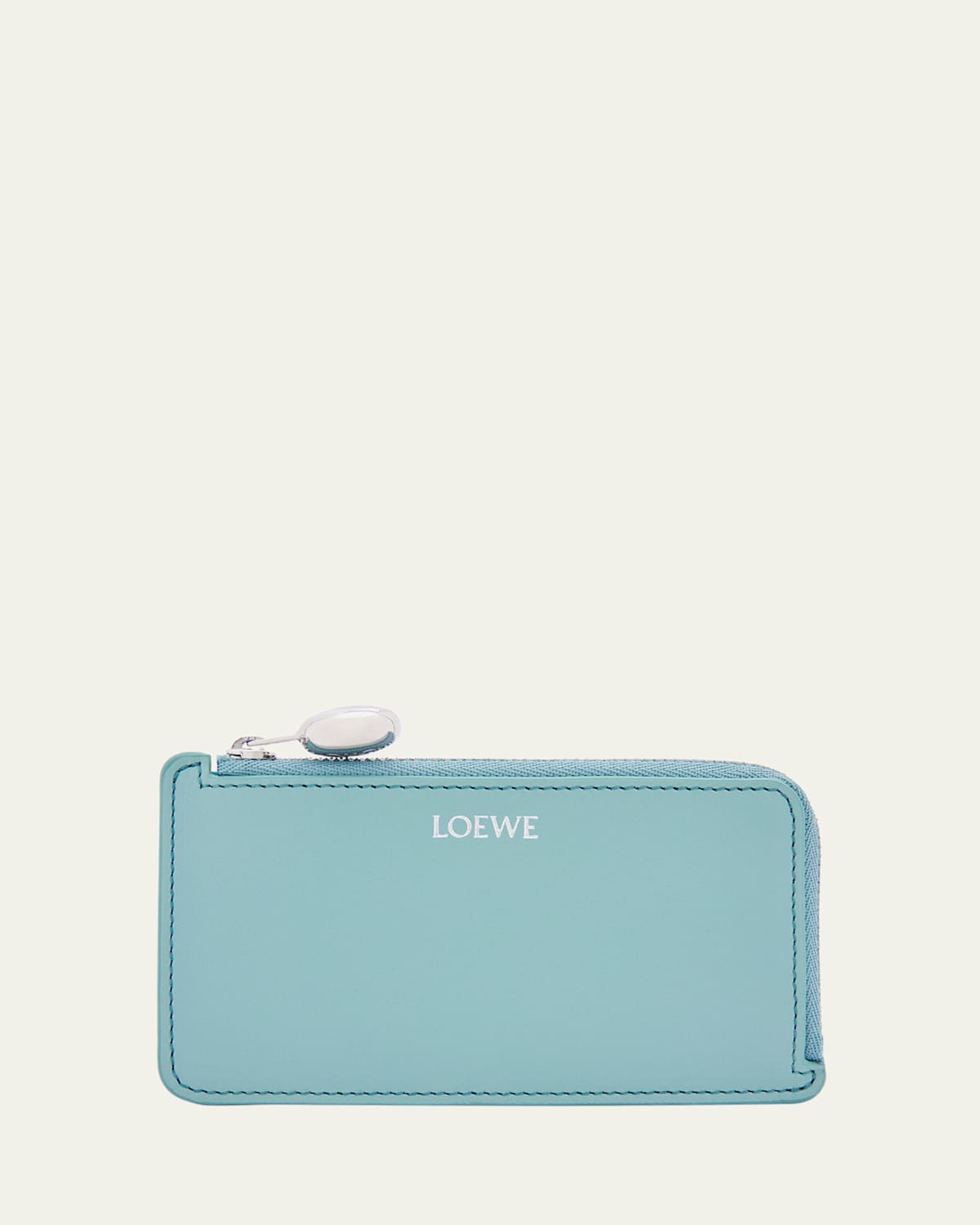Loewe Womens  Pebble Leather Card Holder In Water