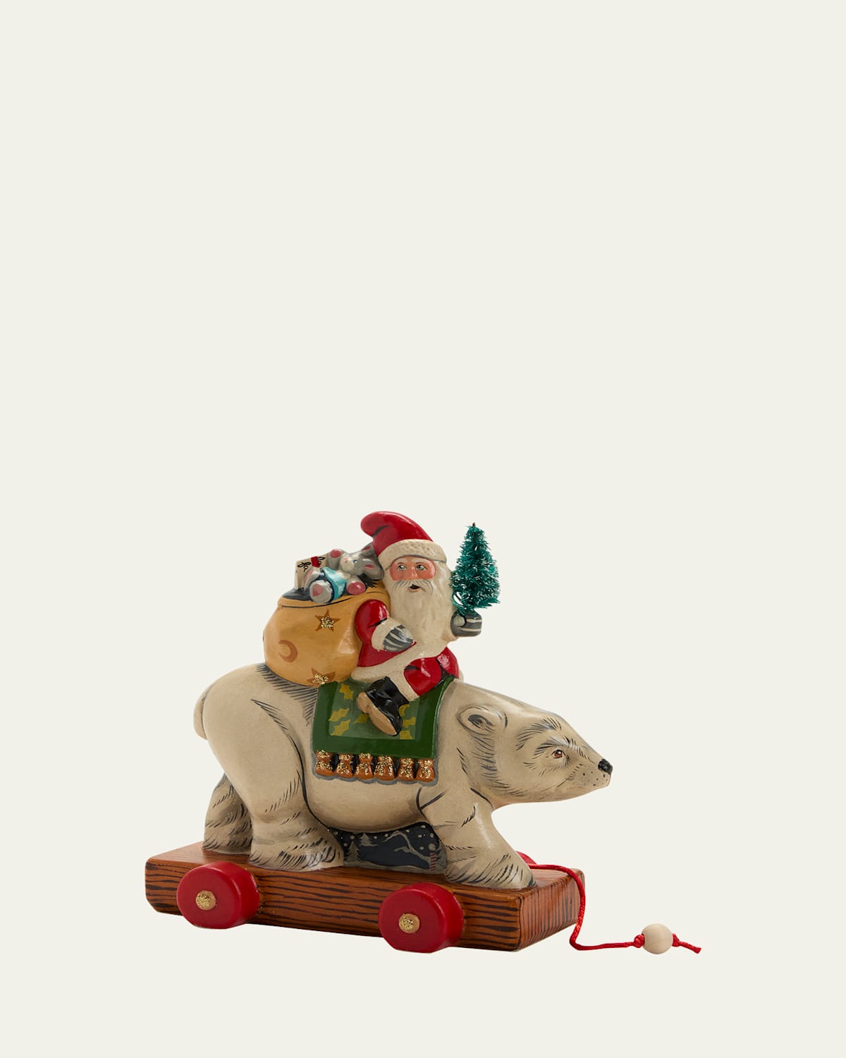 Santa on Polar Bear Figurine