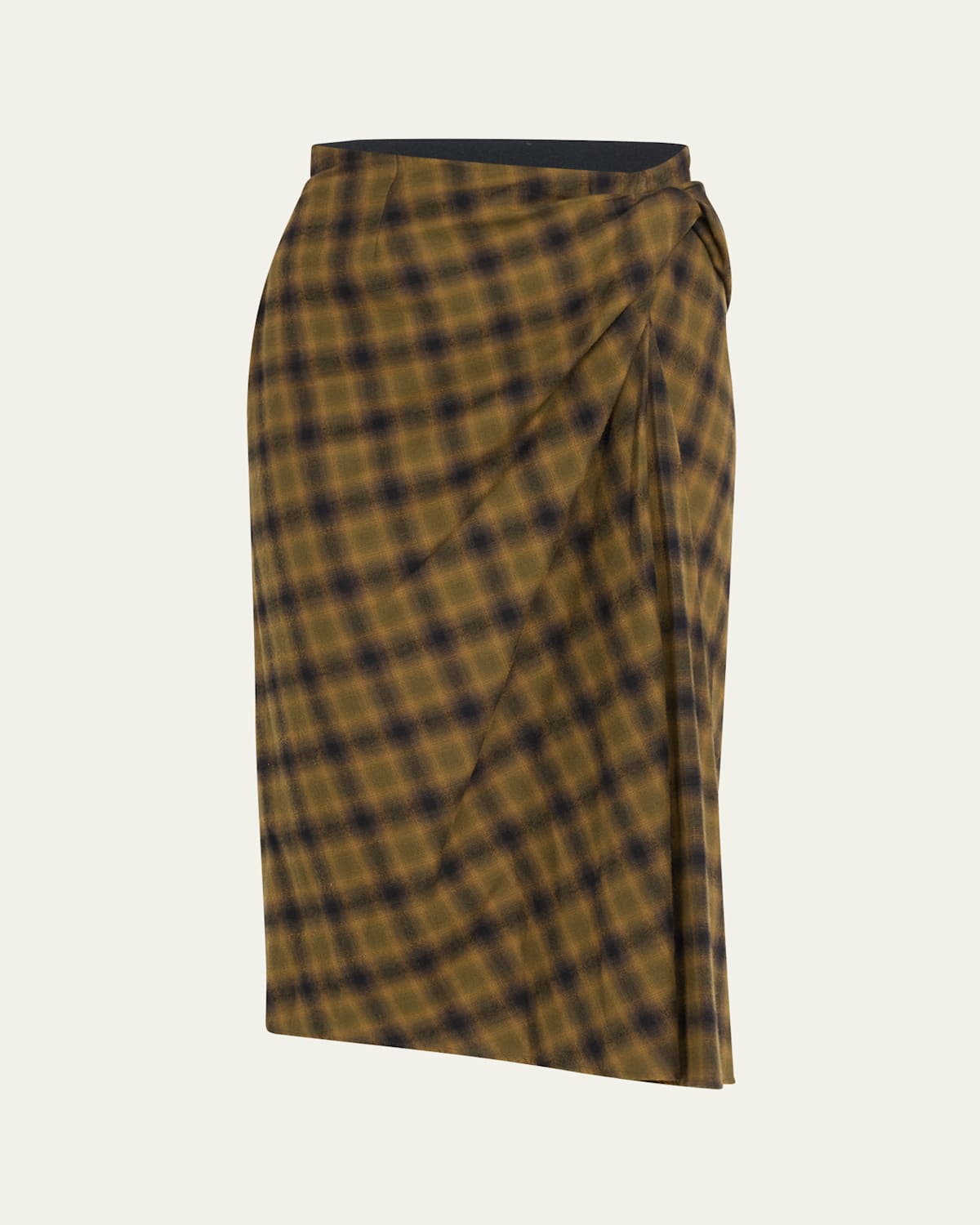 Tijuana Plaid Draped Skirt